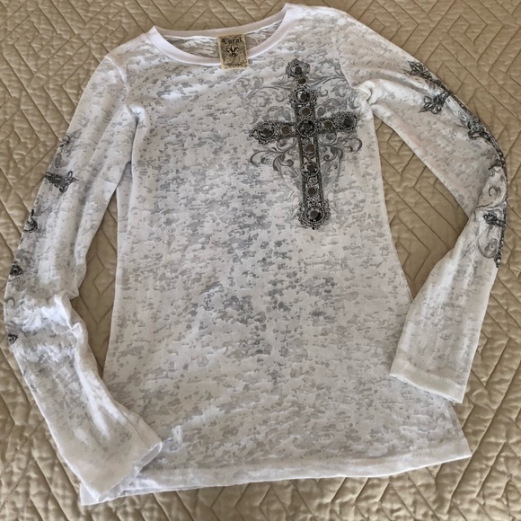 Vocal Tops - Vocal Vintage Embellished Top Size Small-EUC